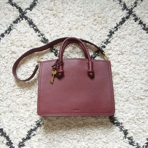 Fossil Skylar leather satchel handbag